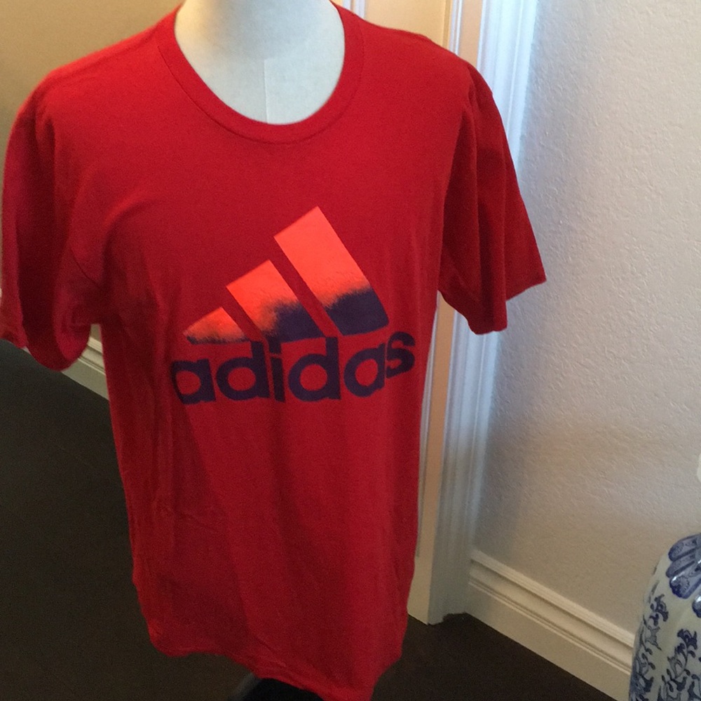 Adidas red tee